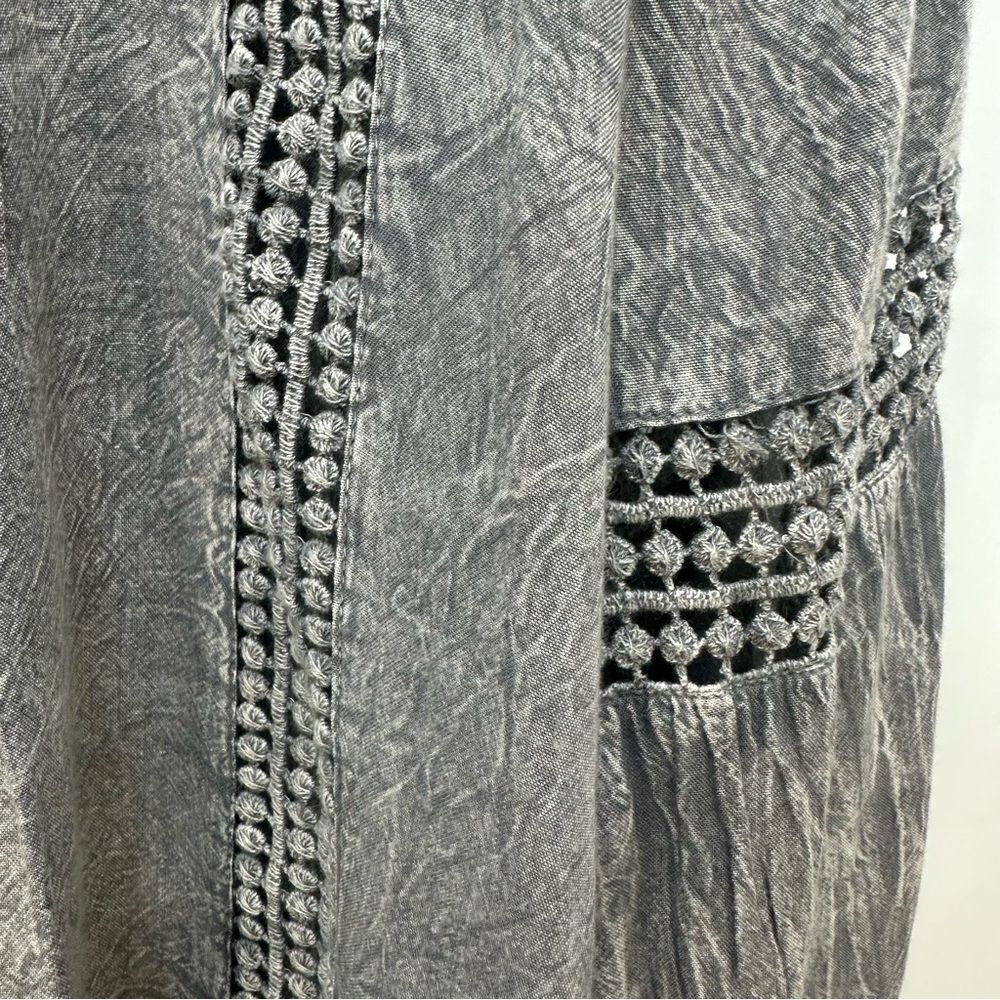 Anandas Collection Size 2x Gray Boho Festival Top… - image 5